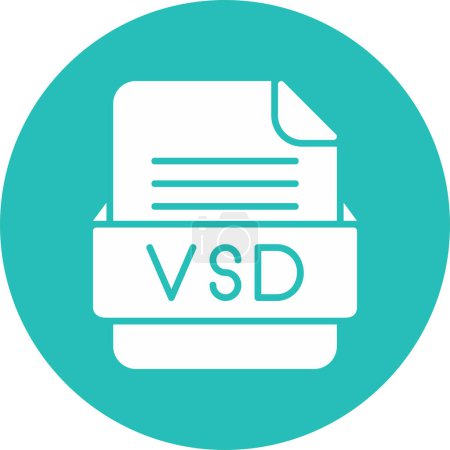 Téléchargez les illustrations : Format de fichier icône VSD, illustration vectorielle - en licence libre de droit