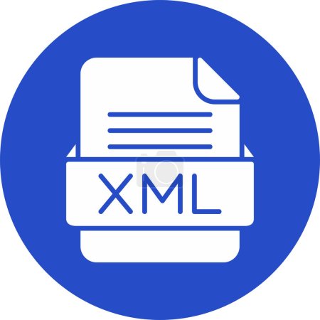 Téléchargez les illustrations : Format de fichier icône XML, illustration vectorielle - en licence libre de droit