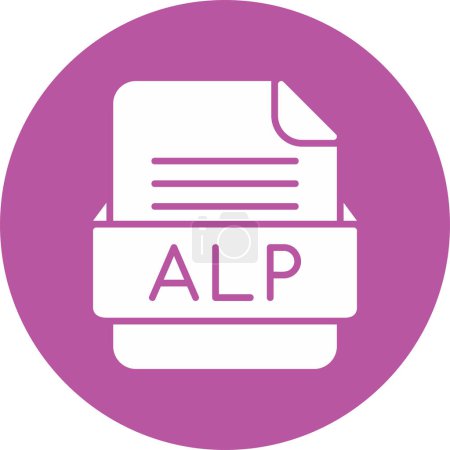 Illustration for File format ALP icon, vector illustration - Royalty Free Image