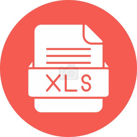 Téléchargez les illustrations : Format de fichier XLS icône, illustration vectorielle - en licence libre de droit