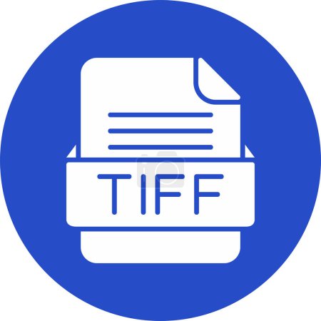 Ilustración de Formato de archivo TIFF icon, vector illustration - Imagen libre de derechos