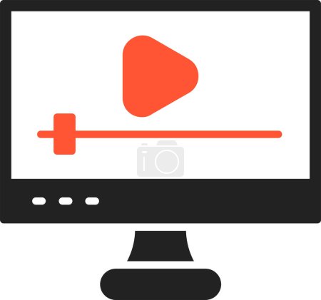 Ilustración de Streaming icono de TV, ilustración de vectores - Imagen libre de derechos