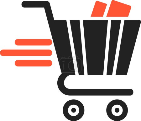 Ilustración de Icono del carrito de compras, ilustración del vector - Imagen libre de derechos