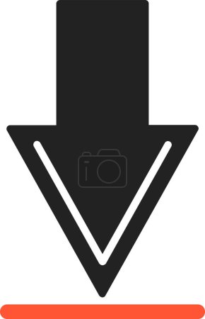 Ilustración de Icono de flecha hacia abajo, ilustración vectorial - Imagen libre de derechos