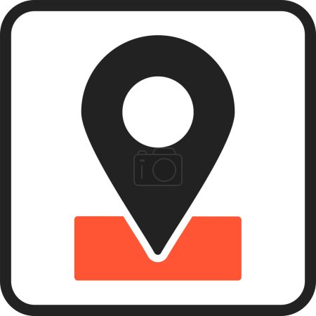 Illustration for Location icon, vector illustration - Royalty Free Image