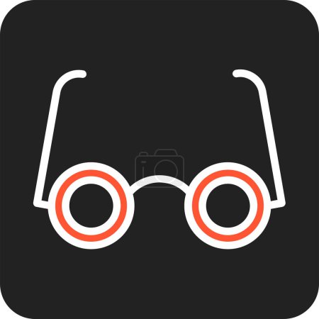 Téléchargez les illustrations : Icône de lunettes, illustration vectorielle - en licence libre de droit