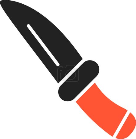 Téléchargez les illustrations : Icône de couteau, illustration vectorielle - en licence libre de droit