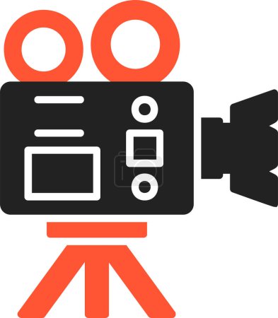 Ilustración de Icono de la cámara de vídeo, ilustración vectorial - Imagen libre de derechos