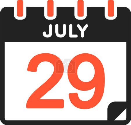 Ilustración de 29 icono de julio, ilustración vectorial - Imagen libre de derechos