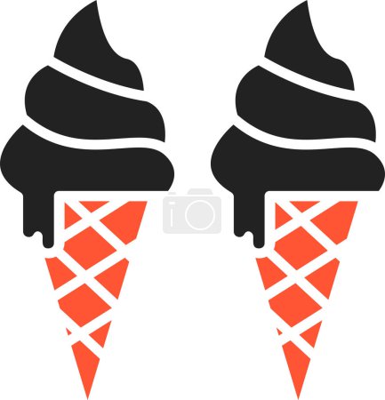 Illustration for Ice Cream icon, vector illustration - Royalty Free Image
