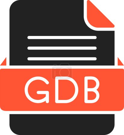 Téléchargez les illustrations : Format de fichier GDB Icône vectorielle - en licence libre de droit