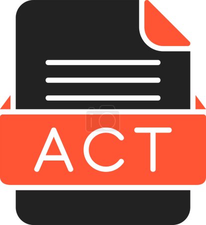 Téléchargez les illustrations : Format de fichier ACT Icône vectorielle - en licence libre de droit