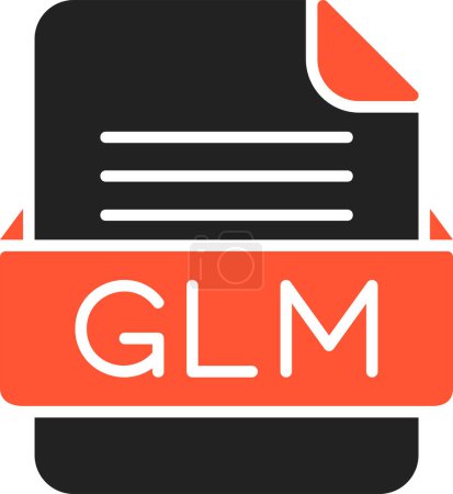 Ilustración de GLM Formato de archivo Vector Icon - Imagen libre de derechos