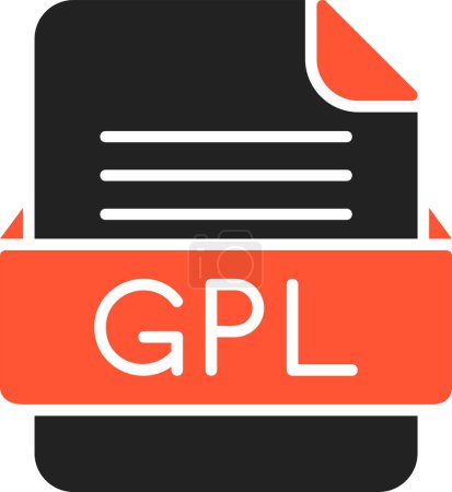 Ilustración de GPL Formato de archivo Vector Icon - Imagen libre de derechos
