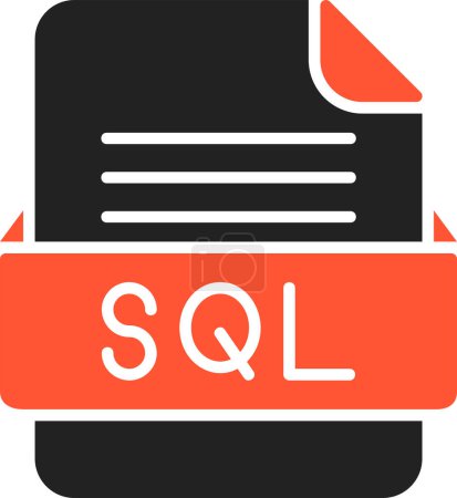 Ilustración de SQL Formato de archivo Vector Icon - Imagen libre de derechos