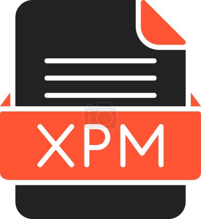 Téléchargez les illustrations : Icône vectorielle de format de fichier XPM - en licence libre de droit