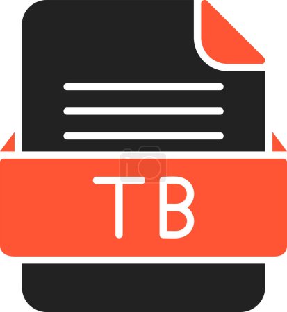 Illustration for TB File Format Vector Icon - Royalty Free Image