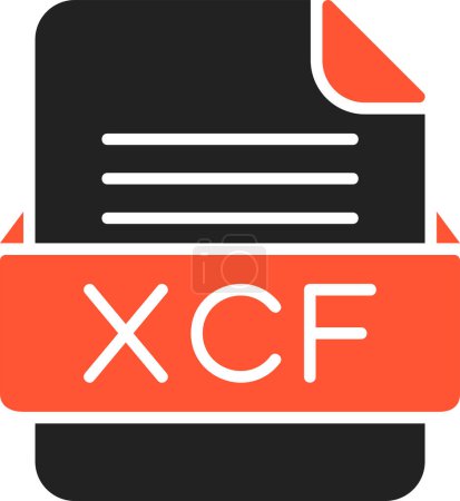 Illustration for XCF File Format Vector Icon - Royalty Free Image