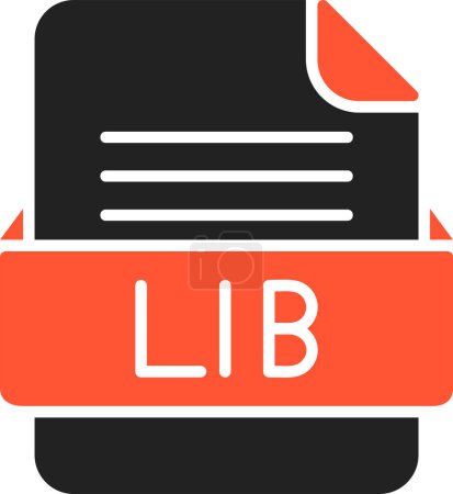 Ilustración de LIB Formato de archivo Vector Icon - Imagen libre de derechos