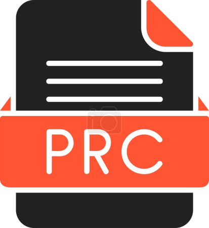 Illustration for PRC File Format Vector Icon - Royalty Free Image