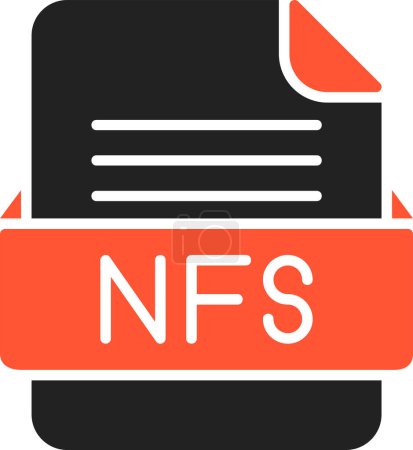 Téléchargez les illustrations : Format de fichier NFS Icône vectorielle - en licence libre de droit