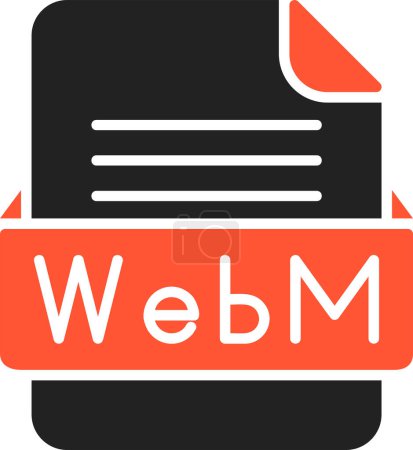 Ilustración de WebM Formato de archivo Vector Icon - Imagen libre de derechos