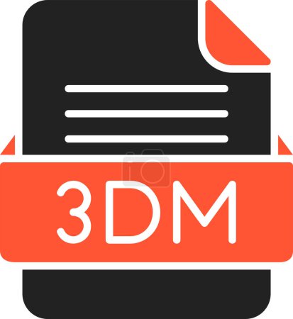 Illustration for 3DM File Format Vector Icon - Royalty Free Image