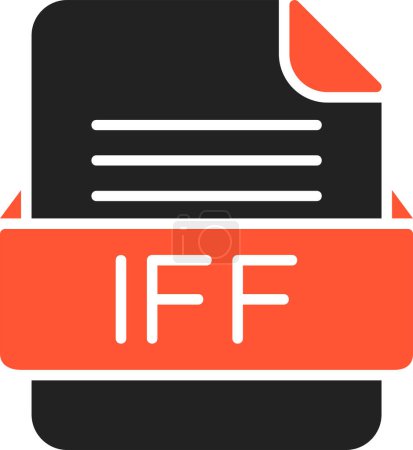 Illustration for IFF File Format Vector Icon - Royalty Free Image