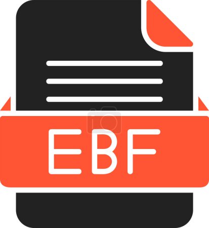 Ilustración de EBF Formato de archivo Vector Icon - Imagen libre de derechos