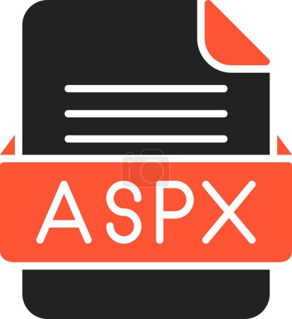Ilustración de ASPX Formato de archivo Vector Icon - Imagen libre de derechos