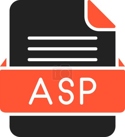 Ilustración de ASP Formato de archivo Vector Icon - Imagen libre de derechos