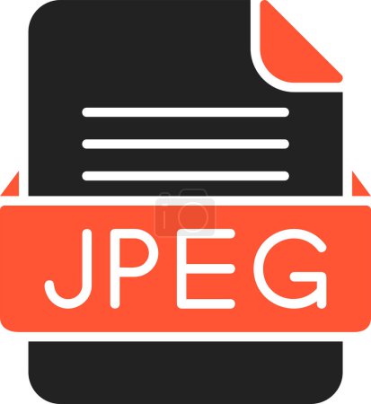 Illustration for JPEG File Format Vector Icon - Royalty Free Image