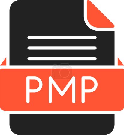 Illustration for PMP File Format Vector Icon - Royalty Free Image