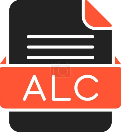 Illustration for ALC File Format Vector Icon - Royalty Free Image