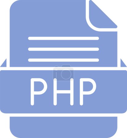 Illustration for PHP file web icon, vector illustration - Royalty Free Image