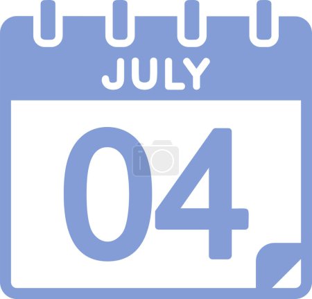 Illustration for Calendar with the date of  July  04 - Royalty Free Image