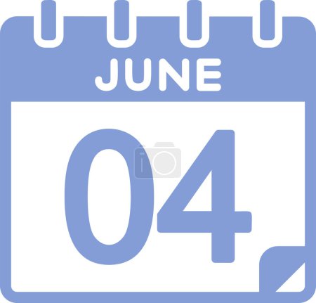 Illustration for Calendar with the date of June  04 - Royalty Free Image