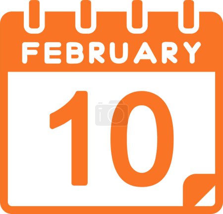 Illustration for Vector illustration. calendar with the date of February 10 - Royalty Free Image