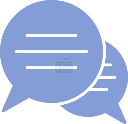 Illustration for Chat message message icon in filled outline style - Royalty Free Image