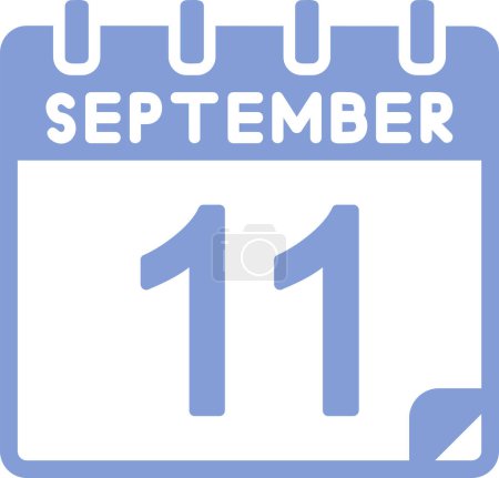 Illustration for Calendar with the date of September 11 - Royalty Free Image