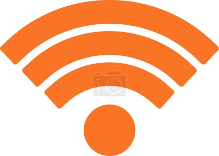 Illustration for Wifi signal vector icon. style is flat symbol - Royalty Free Image