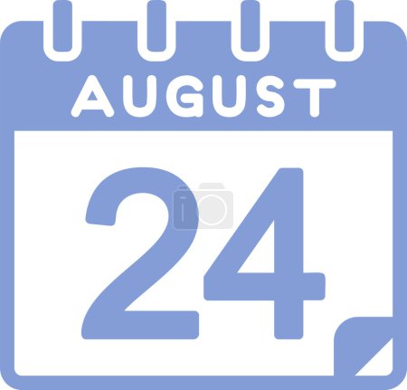 Illustration for Calendar with the date of August 24 - Royalty Free Image