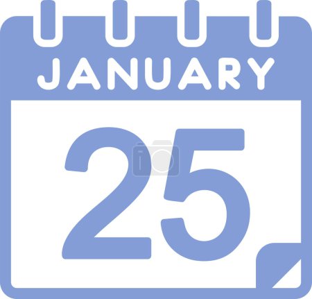 Illustration for Vector illustration. calendar with the date of January 25 - Royalty Free Image