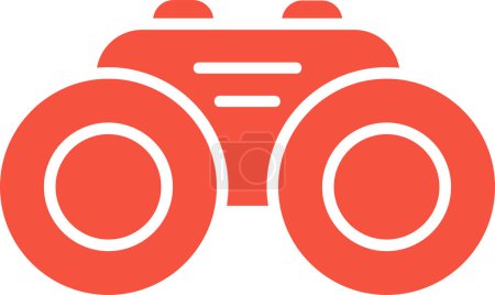 Illustration for Binoculars web icon simple illustration - Royalty Free Image