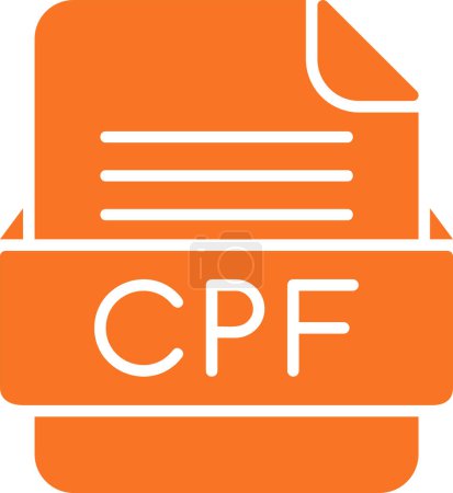 Ilustración de Icono web del archivo CPF, ilustración vectorial - Imagen libre de derechos