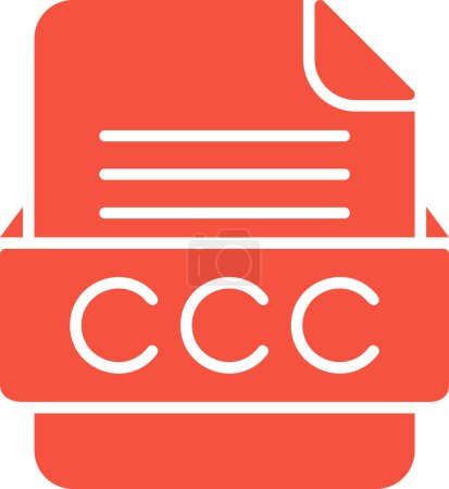 Illustration for CCC file web icon, vector illustration - Royalty Free Image