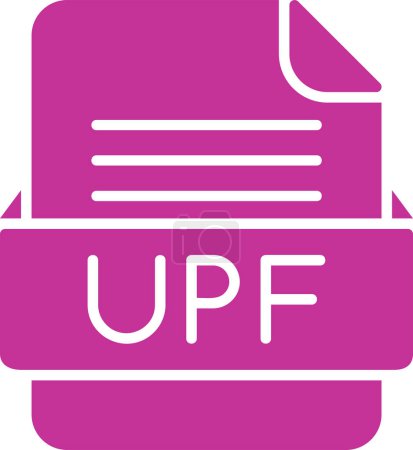 Illustration for UPF file web icon, vector illustration - Royalty Free Image