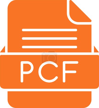 Ilustración de Icono web del archivo PCF, ilustración vectorial - Imagen libre de derechos