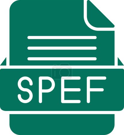 Téléchargez les illustrations : Fichier SPEF icône web, illustration vectorielle - en licence libre de droit