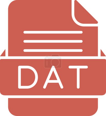 Illustration for DAT file web icon, vector illustration - Royalty Free Image
